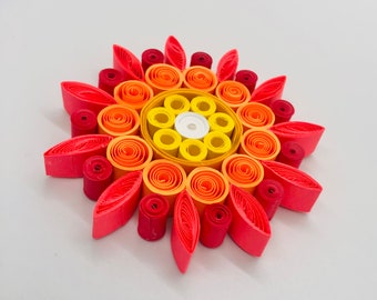 Paper Quilling Fridge Magnet Paper Art Flowers Quilled Magnet Gift for Her  Paper Flower Colorful Art Customized Gift 