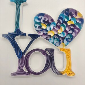 Quilled Heart Paper Artwork - Unique customized gift - Wall Art - Wall Decor - Quilling Art - valentines gift - love - valentines day