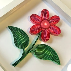 Quilled Flower Paper Artwork - Unique customized gift - Wall Art - Wall Decor - Quilling Art - valentines gift - love - valentines day