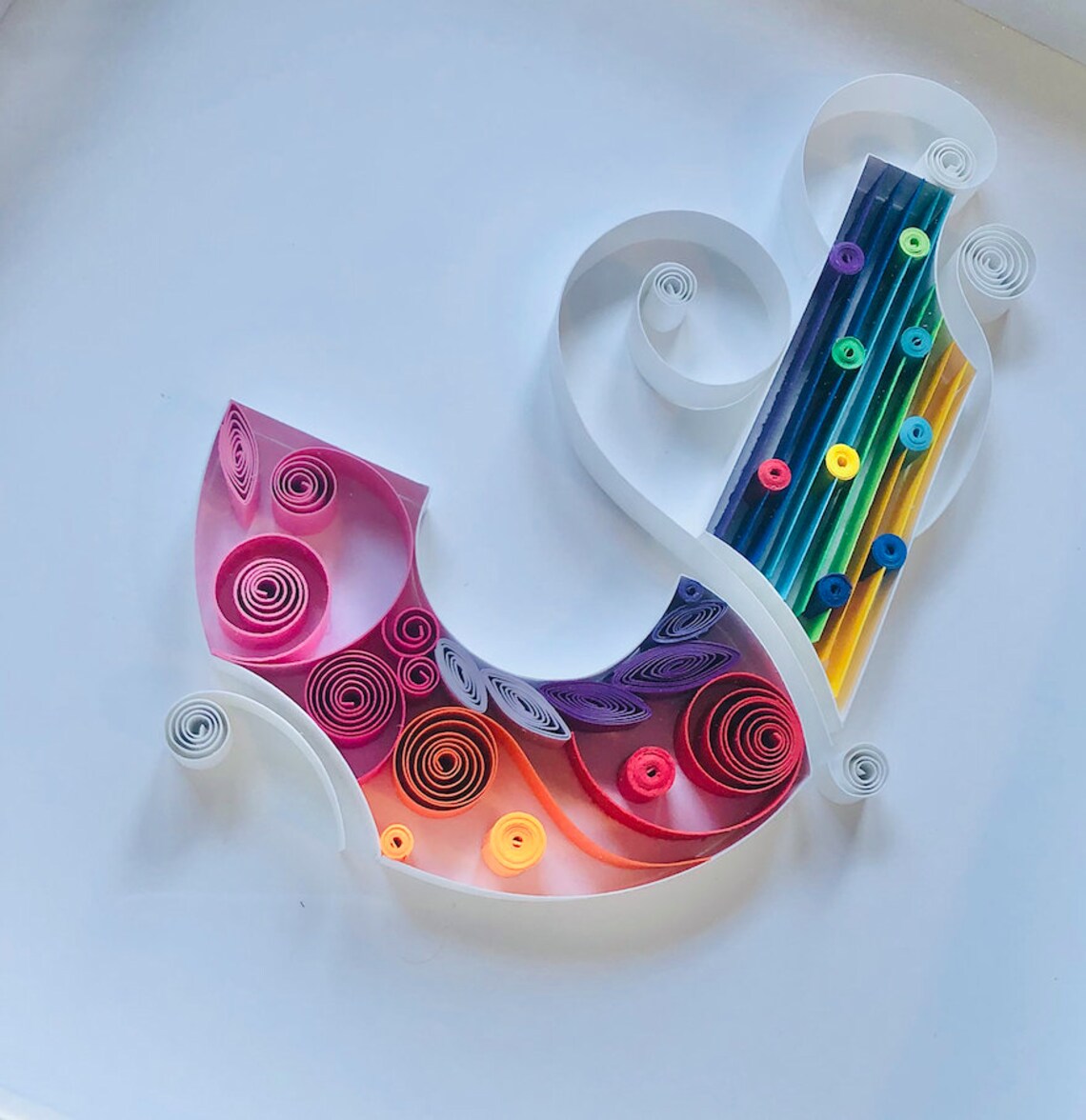 Quilled Letters Paper Artwork Customized Gift Wall Art Etsy