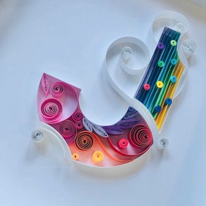 Quilling Letters Papier Kunstwerk - individuelles Geschenk - Wandkunst - Wanddekoration - Quilling Kunst - Handgemachtes Geschenk - Liebe - Alphabete - Geschenk für sie