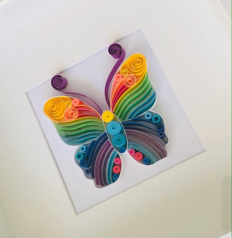 Quilled Paper Butterfly Quilling Art Unique Gift image 1