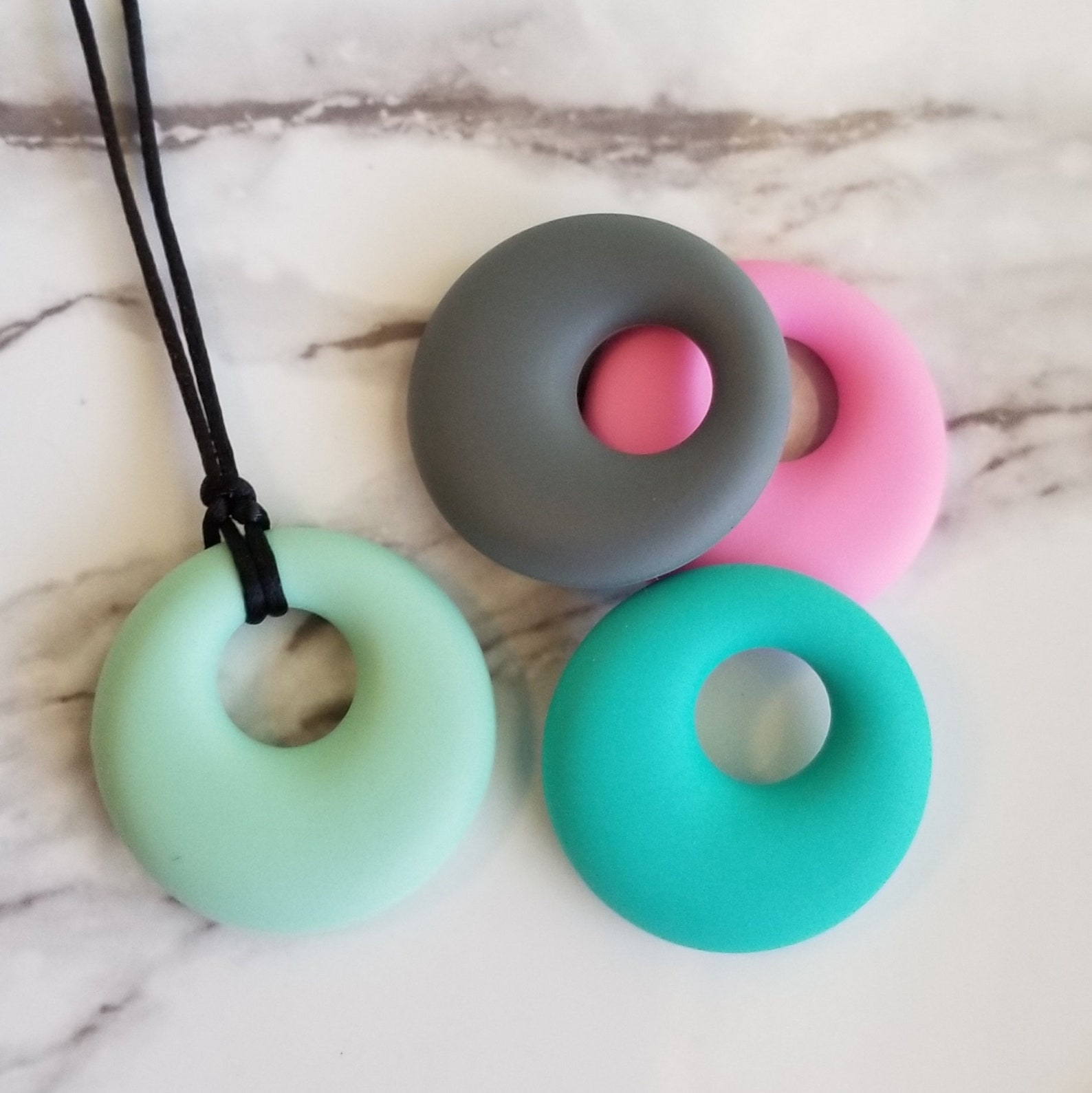 Circle Chew Necklace Adult Chew Necklace Fidget Necklace Etsy