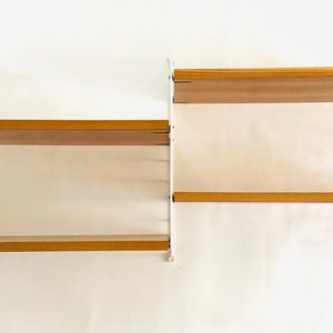 String shelf Bokhyllan "The ladder shelf" ash wall unit Nisse & Katja Strinning, Sweden 1950s