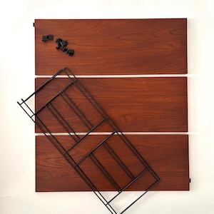 Estante de pared/escalera vintage de teca (palisandro/palisandro) de WHB: diseño de mediados de siglo, fabricado en Alemania en los años 60.