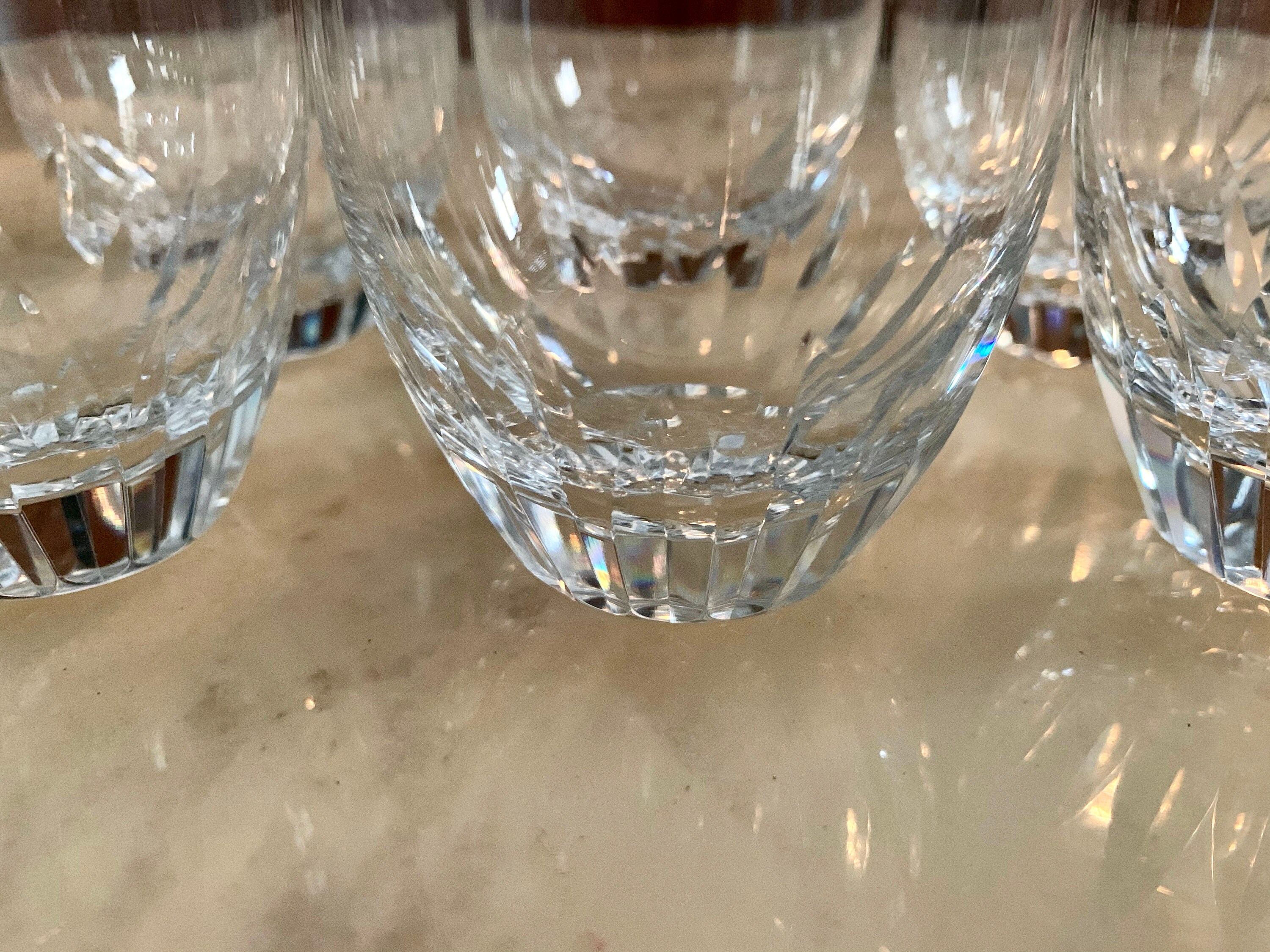 Six Art Deco Facets of Polished Shot Glasses by Baccarat Etsy