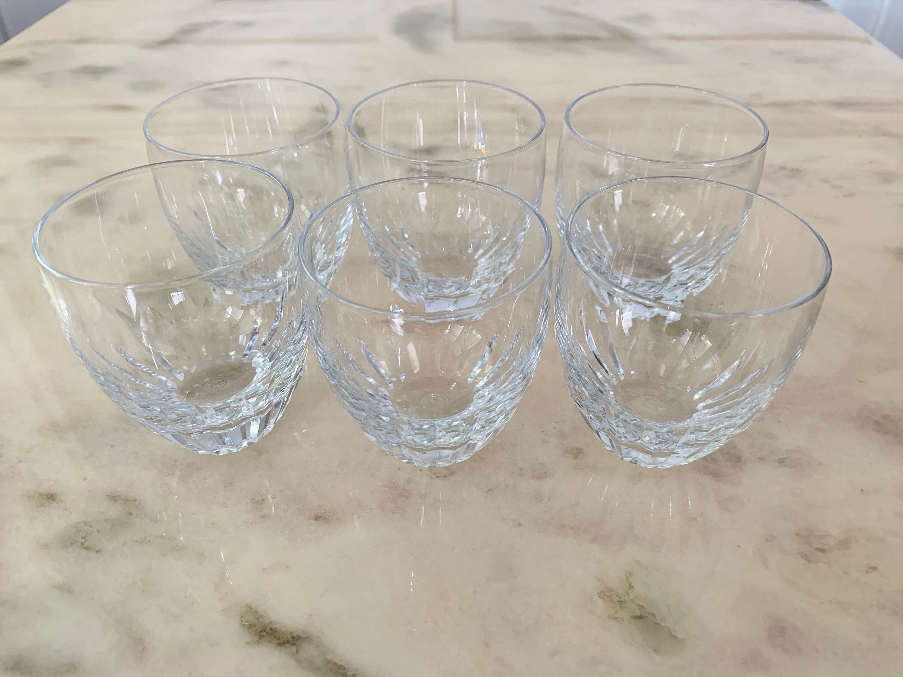 Six Art Deco Facets of Polished Shot Glasses by Baccarat Etsy