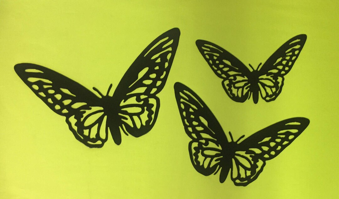 Black Butterfly Wall Decor Etsy