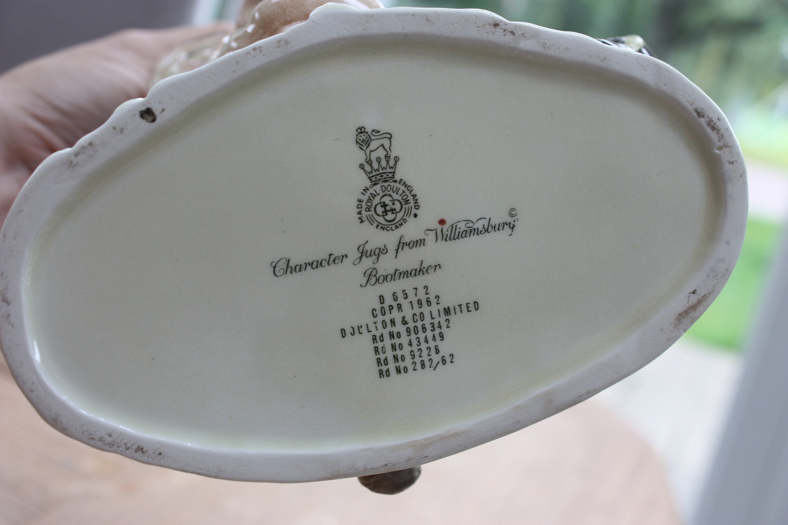 Royal Doulton Large Bootmaker Character Jug, Toby Jug D6572 Character