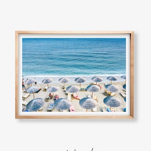 Beach Aerial View Print, Beach Photo, People on Beach, Beach Print, Coastal Decor, Beach Wall Art, Seaside Photo, Beach Art, Coastal Print