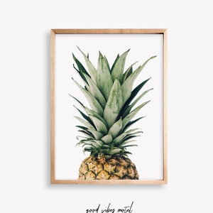 Pineapple Print, Tropical Print, Kitchen Decor, Digital Prints, Tropical Decor, Printable Art, Pineapple Decor, Wall Art, Art Prints