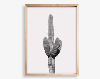 Cactus Print, Black and White Print, Cactus Decor, South Western, Prints, Cactus Poster, Wall Decor, Art Prints, Digital Print, Desert Print