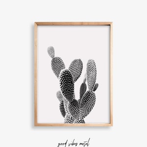 Cactus Print, Digital Download, Cactus Wall Art, Black and White Art, Desert Print, Home Decor, Succulent Print, Digital Prints, Wall Art