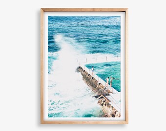 Beach Print Wall Art,Bondi Beach,Beach Printable Art,Beach Decor,Coastal Wall Art,Aerial Beach Print,Digital Prints,Modern Art Print