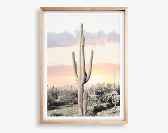 Desert Print,Cactus Printable Art,Boho Print,Desert Wall Art,Cactus Print,Bohemian Print,Pastel Wall Art,Digital Download,Large Wall Art