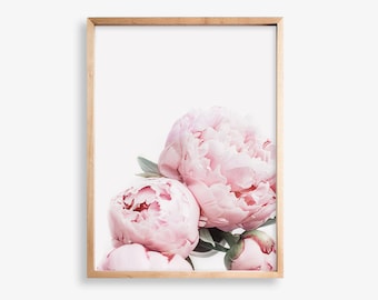 Pink Peony Print, Peony Wall Art Digital Download, Pink Wall Art, Printable Wall Art Floral, Pink Wall Decor, Flower Print Digital