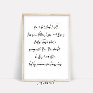 Movie Quote Poster, Love Quote Print, Gone with the Wind Movie Love Quote, Typography Printable, Romantic Quote, Quote Printable Art