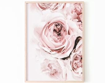 Peony Print, Peony Printable Art, Floral Print Wall Art, Peony Wall Art Pink Flower Print, Pink Peony Wall Art