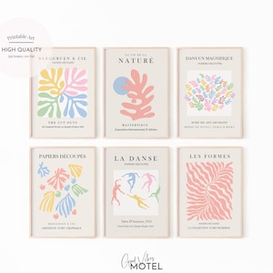 Gallery Wall Set, Exhibition Poster Set, Matisse Print Set, Abstract Printable Wall Art, Matisse Wall Art, Boho Prints,