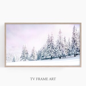 Frame TV Art File, Winter Landscape, Snowy Forest, Winter Wonderland Art for Frame TV, Digital Download
