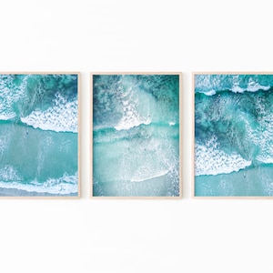 Ocean Kunstdruck Set von 3 Drucken, Ocean Poster Download, Strand Foto, Strand Poster, Strandposter, Meer Wandkunst, druckbare Kunst