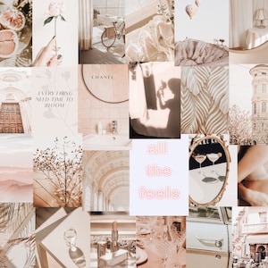 Beige Cream Aesthetic Wall Collage Kit Digital Download 115 - Etsy