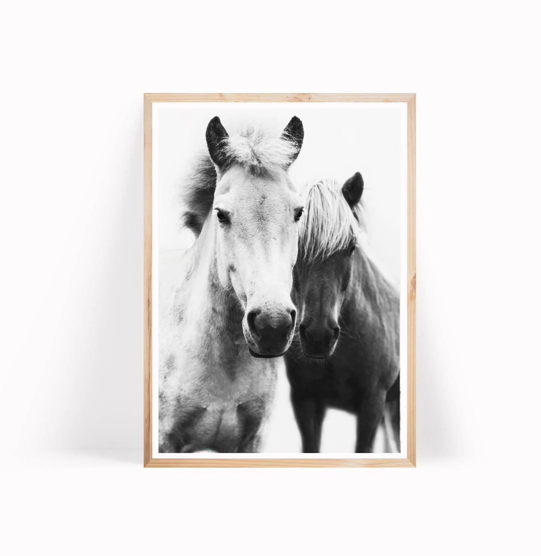 Horse Printable Art, Horses Wall Decor, Horse Print, Scandi Print ...