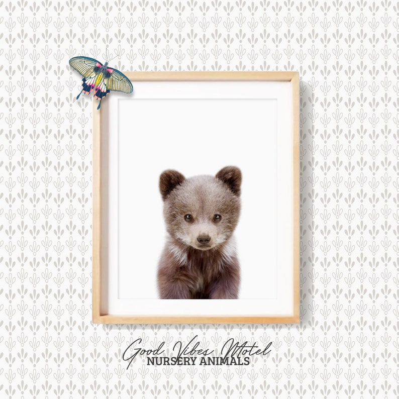 Bear Print Nursery Art Woodland Animals Printable Art Baby | Etsy