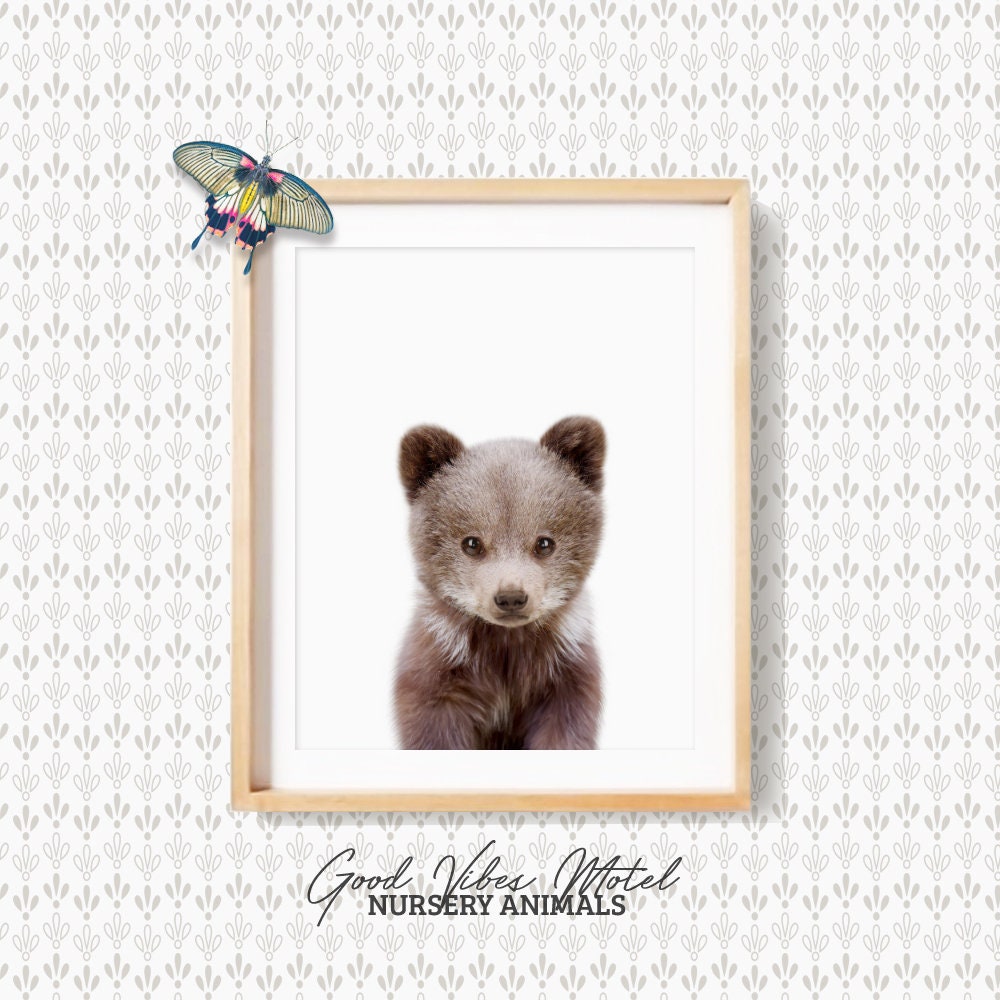 Bear Print Nursery Art Woodland Animals Printable Art Baby | Etsy