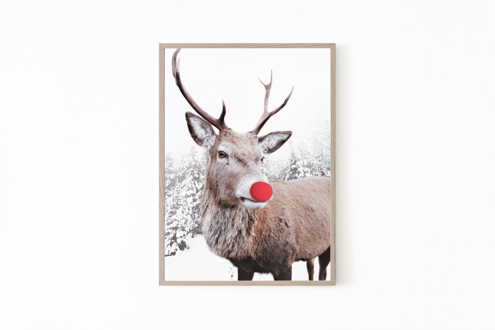 Winter Theme Prints Set of 6 Winter Wall Art Reindeer Print - Etsy
