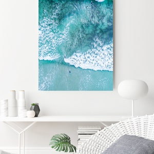 Ozean Kunstdruck, Ozean Wellen Kunst, Strand Surf Druckbare, Luftbild Druck, Surf Art Print, Ozean Poster, Moderner Strand Druck, Digitaldruck Bild 6