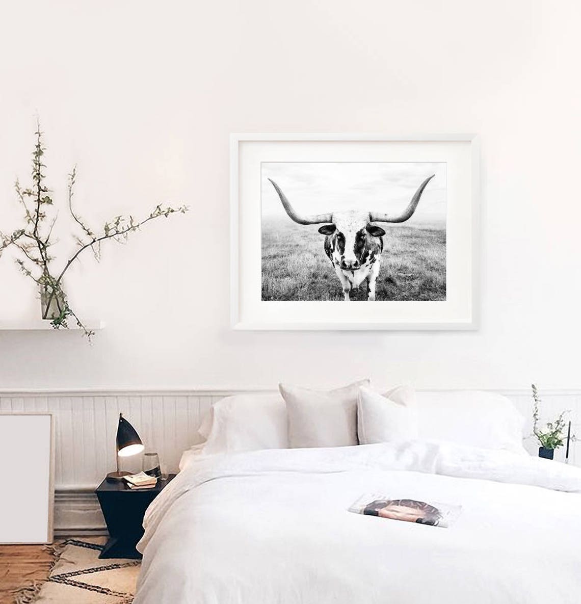 highland-cow-photo-print-bull-art-print-highland-cow-print-etsy