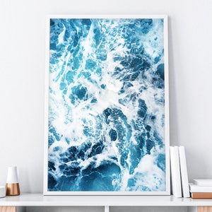 Ocean Water Print, Ocean Print, Abstract Printable Art, Water Print, Blue Water Print, Coastal Wall Art, Ocean Art, Water Wall Art, Sea Art