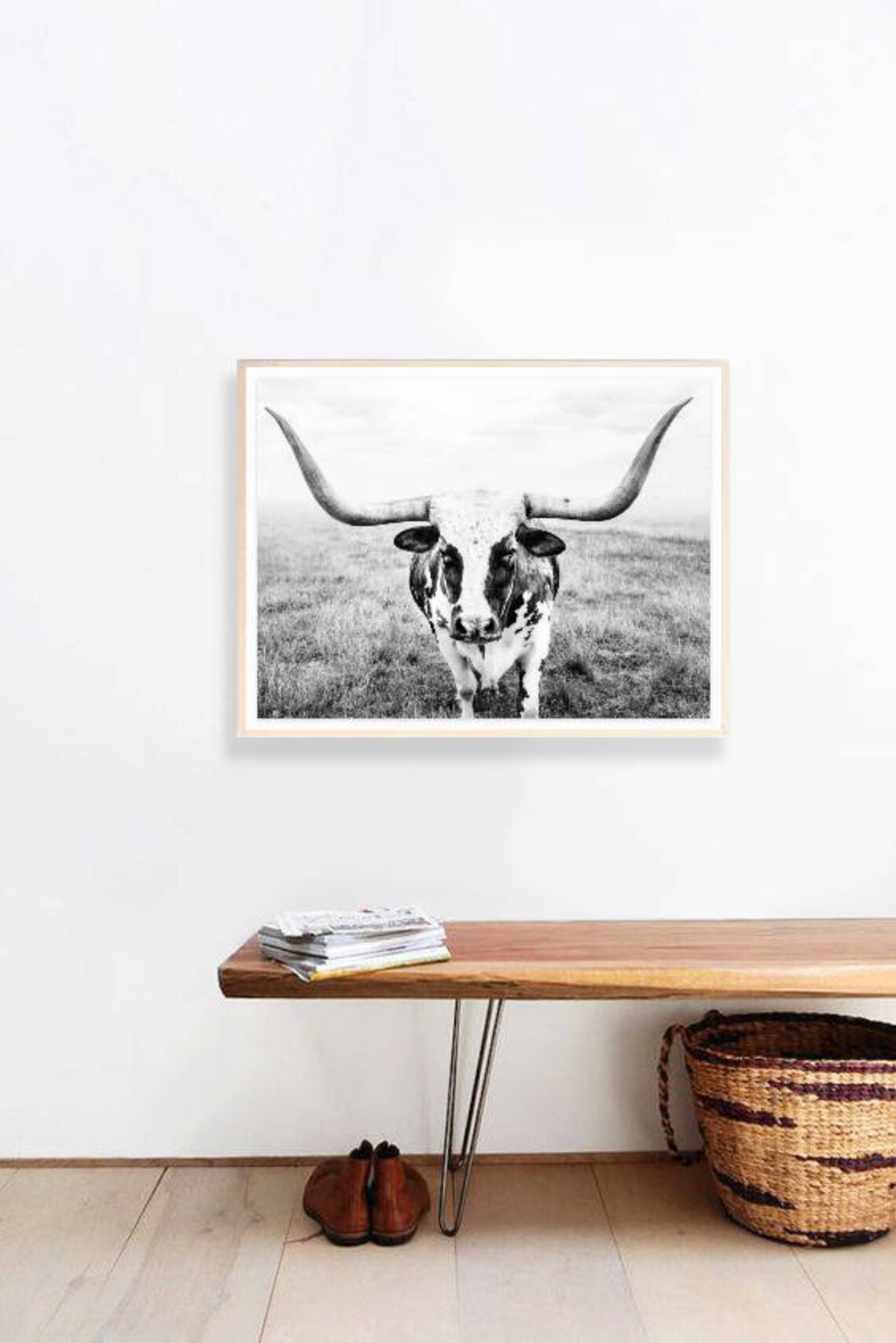 highland-cow-photo-print-bull-art-print-highland-cow-print-etsy