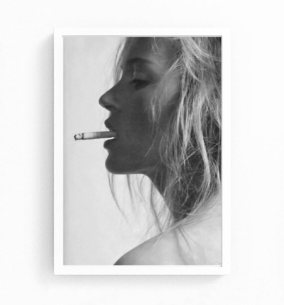 KATE MOSS POSTER PRINT A4 260GSM OR FRAMED OPTION