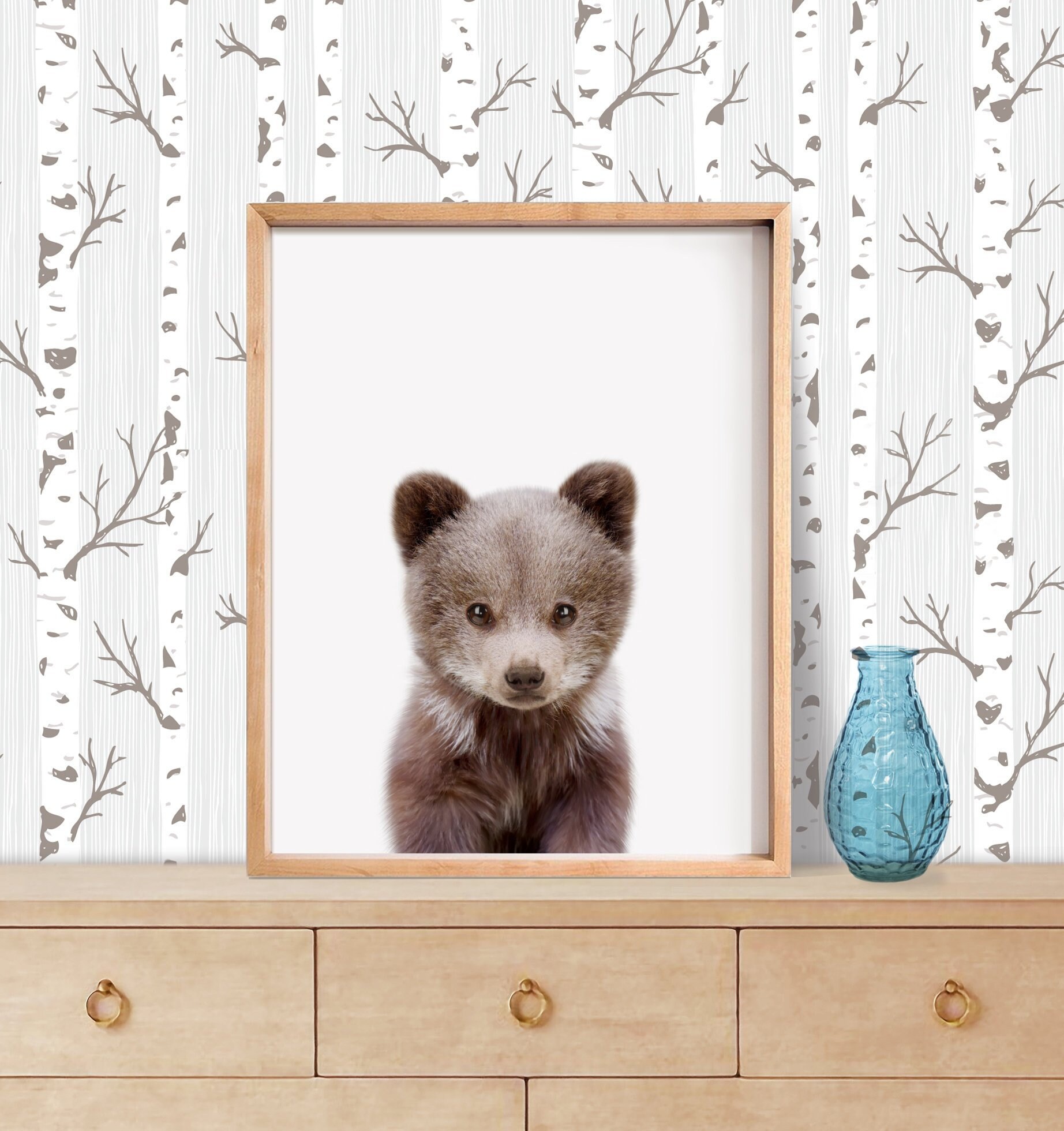 Bear Print Nursery Art Woodland Animals Printable Art Baby | Etsy
