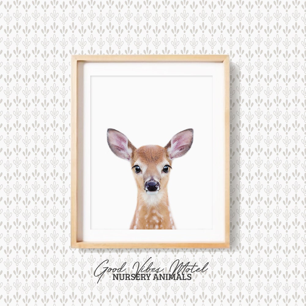 Baby Deer Print Printable Art Woodland Nursery Decor Baby | Etsy