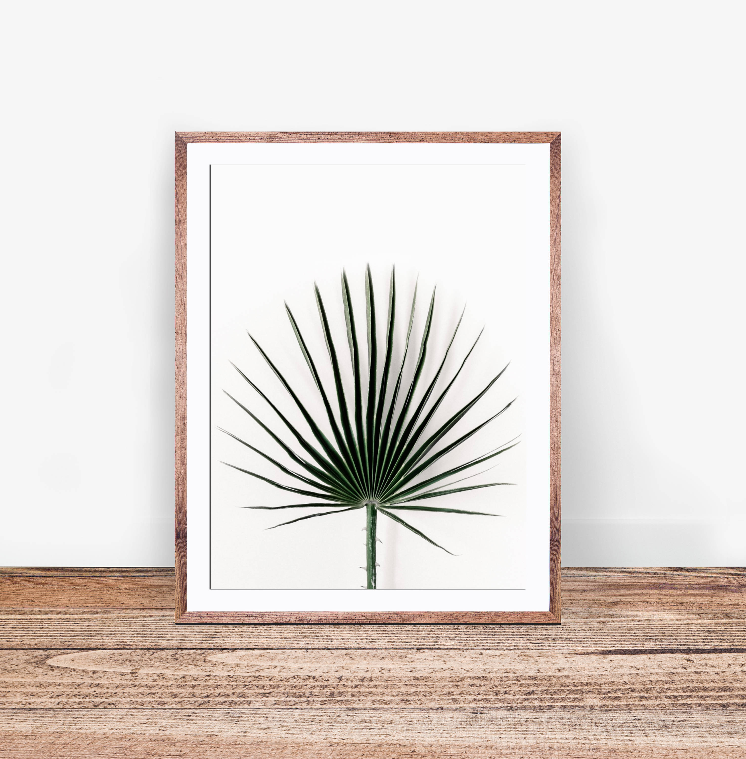 Palm Leaf Wall Art Green Leaf Print Tropical Poster Palm | Etsy