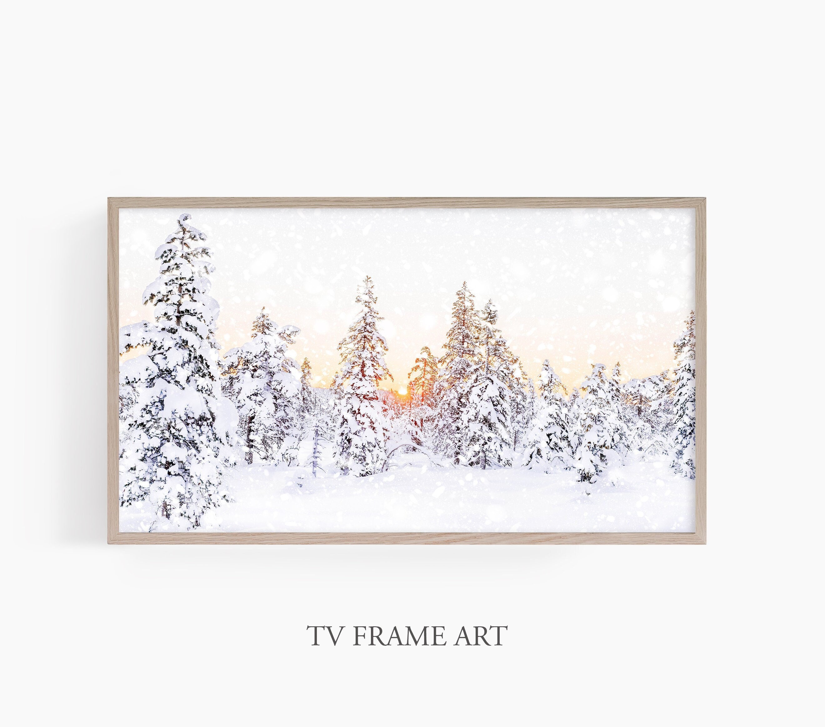 Samsung Frame TV Art File Digital Art for Samsung Frame TV Christmas, Winter Wonderland Art Digital Download