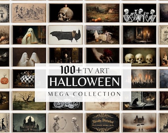 Halloween Frame TV Art Bundle, Vintage Samsung Frame Tv Art, Halloween Tv Art Set, Spooky Fall