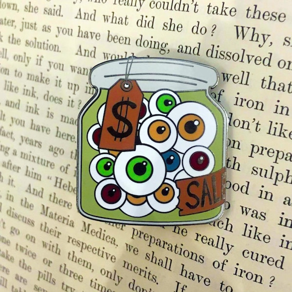 Eyeballs In A Jar Enamel Pin!