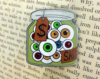 Eyeballs In A Jar Enamel Pin!