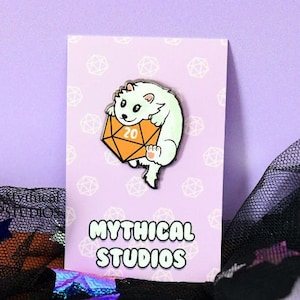 Ferret Familiar Enamel Pin - Cute Ferret Gift -