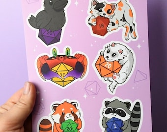 Familiar Creatures A5 Sticker Sheet!