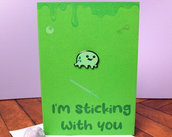 Gloop Enamel Pin Greeting Card