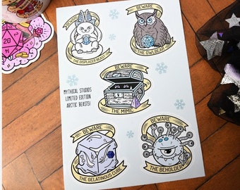 Arctic Beasts Sticker Sheet