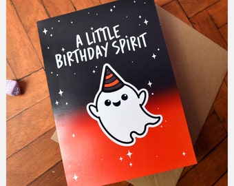 Little Birthday Spirit Birthday Card & Sticker!