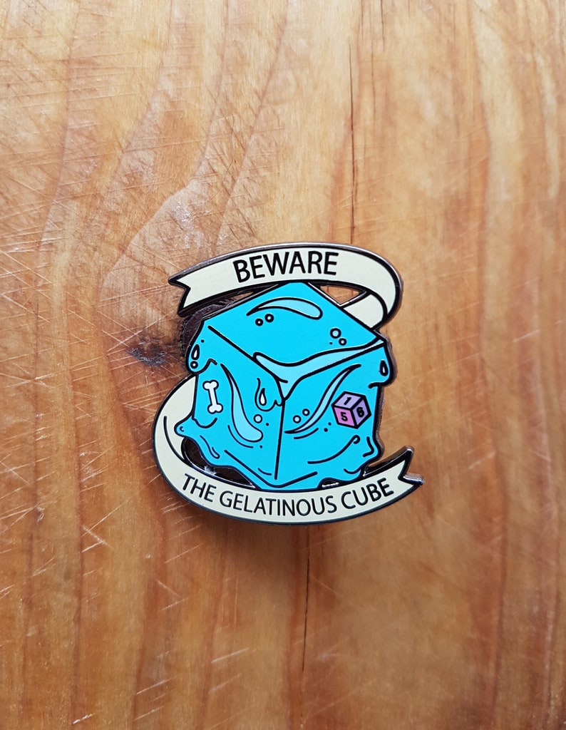 Gelatinous Cube Enamel Pin Dungeons and Dragons Inspired - Etsy