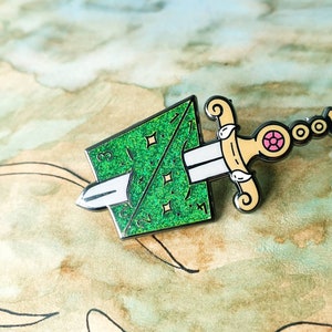 Glitter D4 Dice Enamel Pin