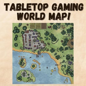 Côte des Collines ! Carte D&D des villes côtières ! Carte Homebrew, carte TTRPG.